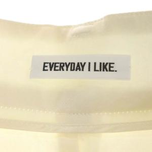 EVERYDAY I LIKE 23SS ミニマルサテンパンツ ワイドパンツ タック 38 アイボリー