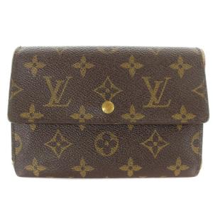 モノグラム ポルト トレゾーエテュイ パピエ 財布 三つ折り 茶色 ブラウン M61202