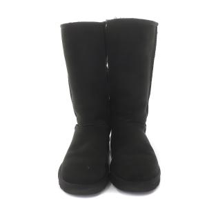 UGG australia CLASSIC TALL II ムートンブーツ ロング スエード USA7 24.0cm 黒 ブラック