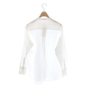 23区 マイスタンダード MYSTANDARD 22AW CANCLINI バンドカラーシャツ 長袖 前開き 38 白 ホワイト