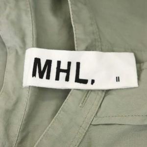 MHL. 23SS COTTON RAMIE POPLIN 半袖シャツ カラーレス 2 カーキ