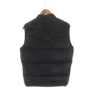 ナイロン ダウンベスト 総裏地 ジップアップ M 黒 ブラック（2023/09  