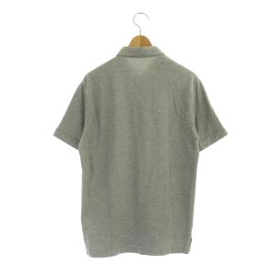 BLACK LABEL CRESTBRIDGE 半袖 ポロシャツ カットソー ロゴ スリット コットン 2 グレー