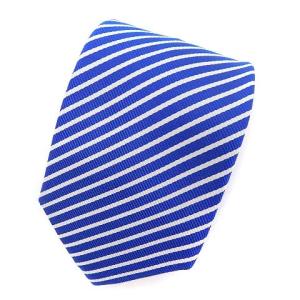 ネクタイ レギュラータイ ストライプ シルク 紺 ネイビー 白 ホワイト