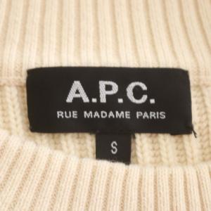 A.P.C. リブクルーネックニット セーター 長袖 S アイボリー