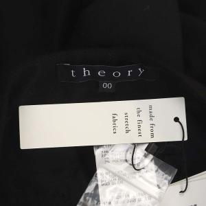 Theory FIAウール混パンツ テーパード スリム センタープレス ジッパーフライ 00 黒 ブラック