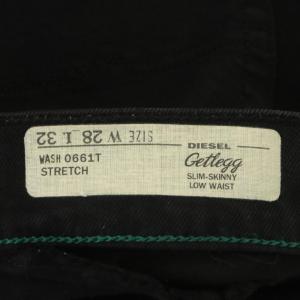 DIESEL GETLEGGストレッチデニムパンツ ジーンズ スキニー テーパード コットン混 W28 L32 黒 ブラック