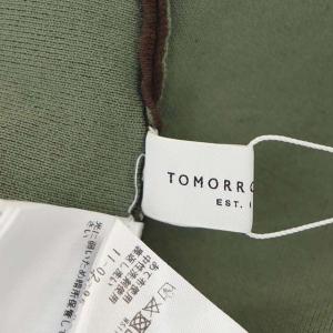 TOMORROWLAND ダブルフェイスキーネックプルオーバー カットソー 長袖 F 茶 ブラウン