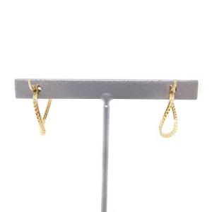 agete フープピアス K18 イエローゴールド