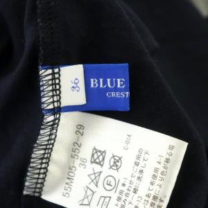 BLUE LABEL CRESTBRIDGE シアーチェックブラウス 半袖 バンドカラー プルオーバー バックギャザー 36 黒 ブラック マルチカラー