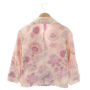 MAX&CO. classics 総柄ジャケット テーラード 3B 総裏地 40 ライトピンク マルチカラー