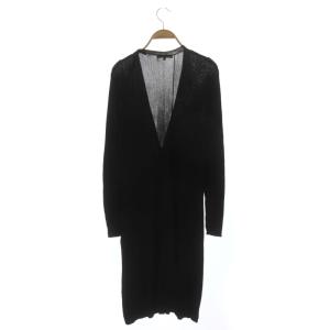 EPOCA ニット ロング カーディガン 長袖 40 黒 ブラック