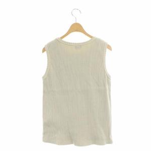 Ron Herman RHC 22SS Rib Tank Top ニットリブタンクトップ カットソー ノースリーブ XS ライトベージュ