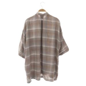 REMI RELIEF CHECK 2WAY SHIRT カシュクール ヴィンテージライク F モカベージュ