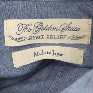 REMI RELIEF デニムシャツ 長袖 F 青 ブルー
