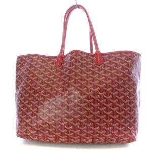 GOYARD サンルイPM トートバッグ ショルダーバッグ 総柄 PVC ポーチ付き レッド
