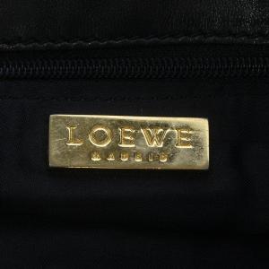 LOEWE トートバッグ ハンドバッグ リアルファー ナッパレザー 切替 黒 ブラック