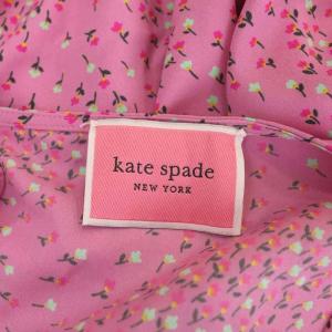 kate spade new york Meadow Printed Wrap Dress 花柄 ラップワンピース 膝丈 五分袖 カシュクール 0 ピンク マルチカラー