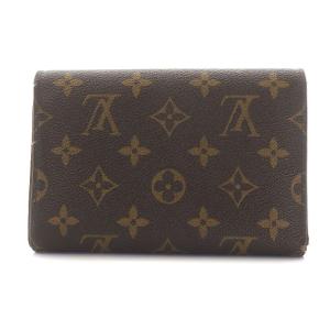 LOUIS VUITTON モノグラム ポルトトレゾール エテュイ パピエ 三つ折り財布 キャンバス 茶 ブラウン M61202
