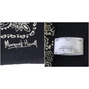 MARGARET HOWELL 21AW PAISLEY SILK SCARF スカーフ ペイズリー柄 シルク 黒 ブラック 5781278002