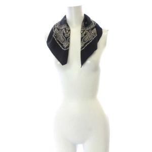 MARGARET HOWELL 21AW PAISLEY SILK SCARF スカーフ ペイズリー柄 シルク 黒 ブラック 5781278002