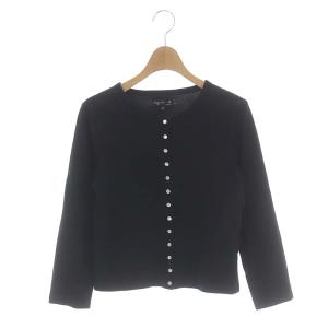 CARDIGAN カーディガンプレッション 長袖 クルーネック 2 黒 ブラック