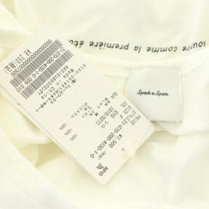 Spick&Span 21SS RADIEUSEロゴロングTシャツ カットソー 長袖 F 白 黒 ホワイト ブラック