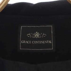 GRACE CONTINENTAL ダウンジャケット コート ショート丈 ウール 36 黒 ブラック