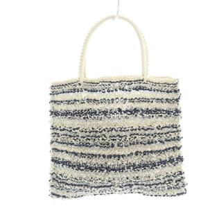 ANTEPRIMA ワイヤーバッグ ハンドバッグ トートバッグ 白 ホワイト 紺 ネイビー