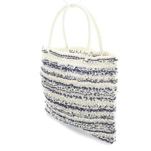 ANTEPRIMA ワイヤーバッグ ハンドバッグ トートバッグ 白 ホワイト 紺 ネイビー