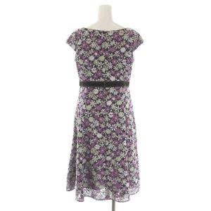 TOCCA 25th FIELD CHICKWEEドレス ノースリーブワンピース ロング 花柄 総柄 ウエストマーク ラメ 0 マルチカラー