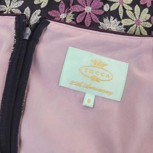 TOCCA 25th FIELD CHICKWEEドレス ノースリーブワンピース ロング 花柄 総柄 ウエストマーク ラメ 0 マルチカラー