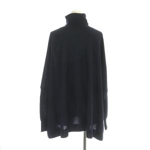 L'Appartement T/N Volume Knit ニット カットソー 長袖 タートルネック ウール 紺 ネイビー