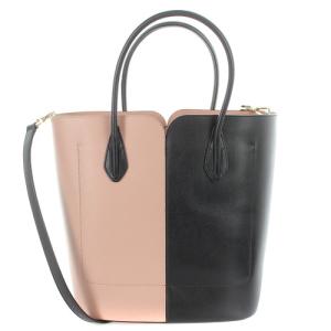 kate spade new york 二コラバイカラー ショルダーバッグ ハンドバッグ 2way レザー ロゴ ピンク 黒 ブラック PXRUA243