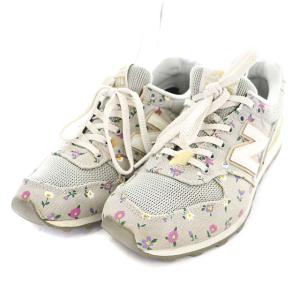 New Balance WR996DGB フローラル スニーカー フラワー 23.5cm グレー