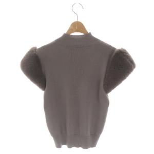 CELFORD 22AW ショートファースリーブニットプルオーバー カットソー フレンチスリーブ 36 グレー