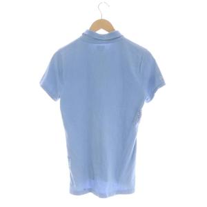 POLO RALPH LAUREN パッチワークポロラルフポロシャツ 半袖 ロゴ刺繍 ダメージ加工 M ライトブルー マルチカラー