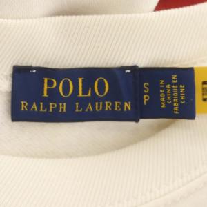POLO RALPH LAUREN 22SS ポロベア 裏起毛スウェット トレーナー 長袖 ボーダー SP 白 赤 ホワイト レッド