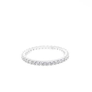 SWAROVSKI Vittore クリスタル パヴェ リング 指輪 9号 シルバー色 5028227