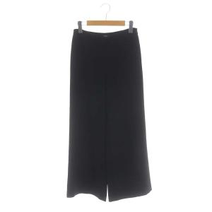 ワイドパンツ フレア クロップド 0 黒 ブラック