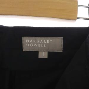 MARGARET HOWELL チノパン テーパード ロールアップ タック 1 黒 ブラック