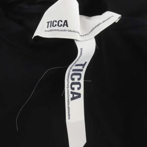 TICCA スタンドネックブラウス シャツ プルオーバー 長袖 F 黒 ブラック