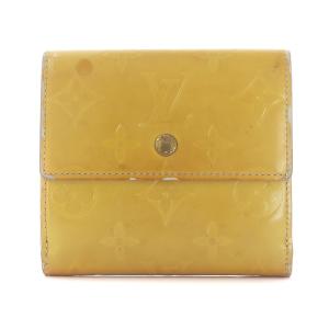 LOUIS VUITTON モノグラム ヴェルニ ポルトモネ ビエ カルトクレディ 三つ折り財布 レザー 黄 イエロー M91316