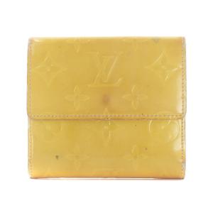 LOUIS VUITTON モノグラム ヴェルニ ポルトモネ ビエ カルトクレディ 三つ折り財布 レザー 黄 イエロー M91316
