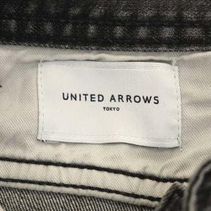 UNITED ARROWS スリム ストレッチ ブラックデニムパンツ ジーンズ スキニー 38 黒 ブラック