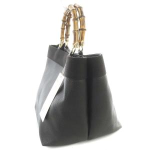 23区 22AW バンブーハンドル ハンドバッグ トートバッグ 黒 ブラック