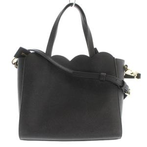 kate spade new york スカラップ ショルダーバッグ ハンドバッグ 2way レザー 黒 ブラック PXRU6279