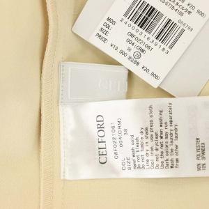 CELFORD 22SS ストレッチボリュームワンピース 長袖 ロング 38 ベージュ