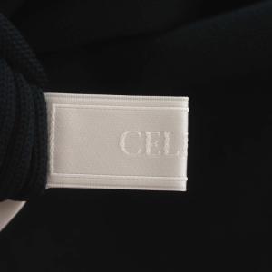 CELFORD ニットワンピース ロング 長袖 モックネック 38 紺 ネイビー ライトピンク