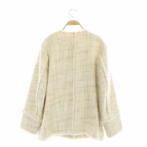 CLANE 22AW NO COLOR TWEED JACKET 1 オフホワイト